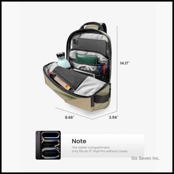 Compact Sling Backpack, Lightweight Crossbody Shoulder Bag, EDC Daypack main image 5